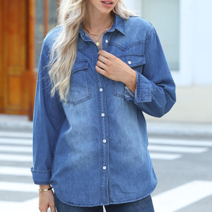 Vestes en jean de haute qualité à prix avantageux, vente en gros, denim délavé, surdimensionné pour femmes, design en denim respirant - Product Image 6