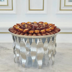 Admirable Design Aluminium Chocolat et Dessert Servant Tarys Sety De 2 Dates De Restaurant Or Et Argent Serveur Stands - Product Image 5