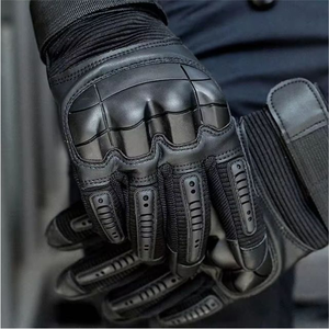 Gants en cuir haute performance avec protection contre les chocs et conception de gants en cuir pour hommes pour les activités de moto et tactiques - Product Image 5