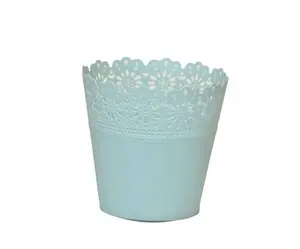 Suporte de vela decorativo para mesa de metal Tealight, cor azul claro, melhor preço, metal moderno feito à mão, ideal para sala de estar