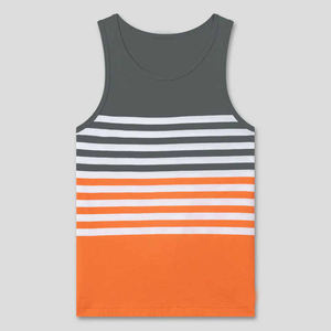Get the Best of Comfort and Style with Our Breathable Plus Size <b>Men's</b> <b>Tank</b> <b>Tops</b> in orange and <b>black</b> colour <b>tank</b> <b>tops</b> for <b>men</b> - Product Image 2