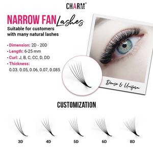 CharmLash <b>Lash</b> Extension Wholesale Supplies Private Label <b>Premade</b> <b>Lashes</b> Russian <b>Lash</b> Fans Symmetrical Comfortable Wear Oil-free - Product Image 4