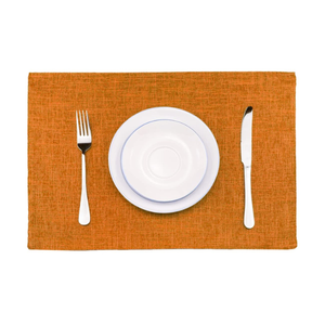 Set de table en coton terre cuite uni avec texture rustique en lin 30x45 cm 115g, durable, fabriqué en Inde pour l'hôtellerie - Product Image 1