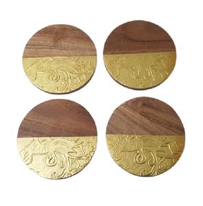 2025 Trending Customized Handmade <b>Wooden</b> Coasters Classic Style New Design Natural Wood Coaster <b>Table</b> Decoration <b>Mats</b> & Pads - Product Image 4