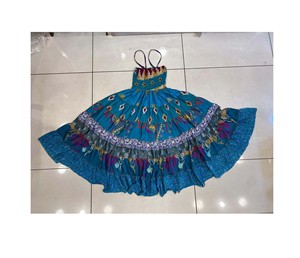 ชุดกระโปรงสองชั้นแบบเย็บต่อกันสไตล์โบฮีเมียนชุดปาร์ตี้เพื่อนเจ้าสาวพิมพ์ลายหรูหราระบายอากาศได้ดี - Product Image 1