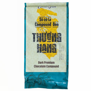 Chocolate Sólido Compuesto Premium HALAL de Marca Privada Personalizada, en Forma de Bloque Oscuro, para Panadería, 1 kg - Product Image 1