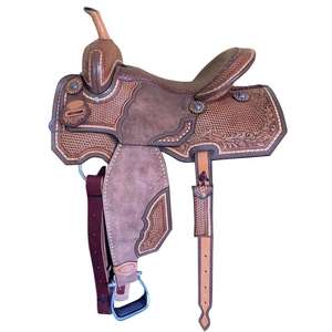 Cálido y Cómodo Cojín Acolchado para Montura Vaquera de Cuero para Carreras de Barriles Juego de Arreos para Caballo Talla de Asiento 10 a 18 - Product Image 2