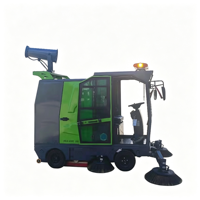Large Area Outdoor Ride-on Floor Sweeper Engine Motor Fully Enclosed Cabin Auto Dust Shaking Municipal Road Logistics Yard