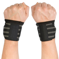 Gants de musculation demi-doigts en néoprène respirant avec logo personnalisé, avec bandes de maintien et soutien pour les poignets, pour hommes et femmes