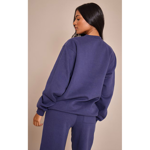 Sudadera de lana de cuello redondo para mujer, aspecto moderno de calle, Top informal cómodo, suministro de fábrica OEM, diseño personalizado, ropa al por mayor - Product Image 4