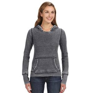 Sweat à capuche vert foncé pour femme, grande taille, logo personnalisé sur le devant, 100% coton molletonné, coupe ample - Product Image 2