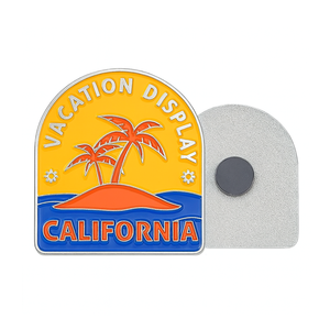 Aimant de réfrigérateur en métal plaqué durable, souvenir de vacances en gros, personnalisé avec découpe sur mesure, pour OEM - Product Image 1