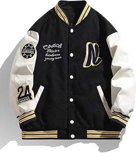 แจ็กเก็ตเลตเตอร์แมนสำหรับผู้ชายเสื้อกันหนาวแบบสตรีทมีฮู้ด OEM ใหม่เสื้อแจ็กเก็ตมีลายโลโก้ XL - Product Image 2