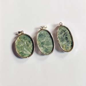 จี้สร้อยคอพลอยเซราฟินไนต์วินเทจสุดหรู เงินแท้ 925 ชุบทอง งานแฮนด์เมด ของขวัญแทนใจสำหรับเธอ - Product Image 5