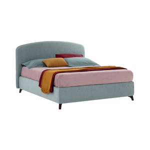 Upholstered Double Bed Solid Sturdy Construction Classic Style Soft Rounded Lines Available Storage Box Version King/<b>Queen</b> Size - Product Image 1