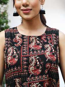 Elegant Round Neck Frock Style Dress Indian Long Ethnic Wear <b>Women</b> Party & Festive Outfit Wholesale Manufacturer - Product Image 5