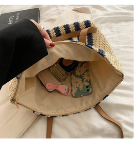 Bolsos de Mano de Paja Tejida a Mano para Mujer, Bolsos de Hombro de Paja para Damas, Productos al por Mayor - Product Image 2