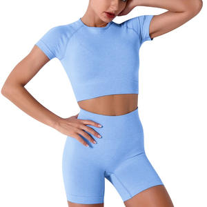 Conjuntos de yoga de 2 piezas, ropa deportiva sin costuras, muy vendidos, para entrenamiento, gimnasio, fitness, personalizables. - Product Image 5