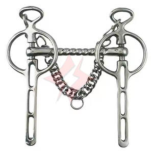 Broca de conducción Liverpool de alta calidad con boca recta Acolchado suave Tachuela ecuestre Broca de anillo suelta de acero inoxidable Alemán - Product Image 1