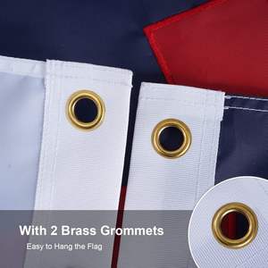 Drapeau chrétien 4x6 pieds fabriqué aux États-Unis, croix brodée, polyester résistant, 2 œillets en laiton, bannières d'extérieur - Product Image 4