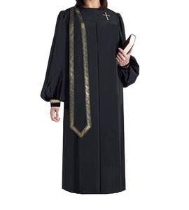 OEM ODM Servicio Diseño personalizado Color sólido Vestido Padre Iglesia Ropa Clero Batas Sacerdotes Batas - Product Image 6