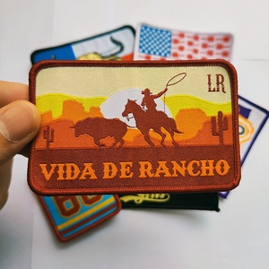 Parches Tejidos con Logotipo Personalizado y Diseño Floral para Ropa, Chaquetas y Bolsos - Tela de Lona Ecológica para Planchar o Coser, Servicio OEM - Product Image 3