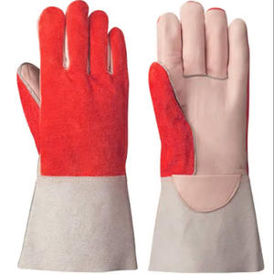 Vente en gros Gants de soudage Tig Mig Gants de sécurité taille XL avec fonction anti-coupure Gants en cuir de chèvre avec brassard blanc Soudage Tig - Product Image 1