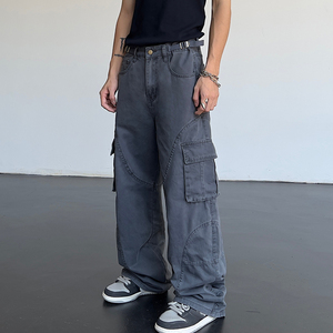 Pantalones Cargo con bolsillos de calidad superior para hombre, pantalones informales de dos bolsillos para hombre, pantalones de talla grande, prendas de vestir para hombre, Pantalones rectos de invierno - Product Image 3