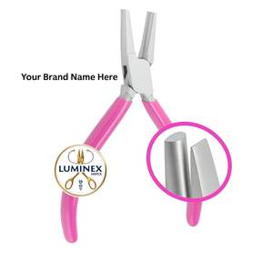 High Quality LUMINEX IMPEX Half <b>Flat</b> <b>Nose</b> <b>Pliers</b> Stainless Steel Jewelry Forming Shaping Metal Bending Stone Setting Tools - Product Image 1