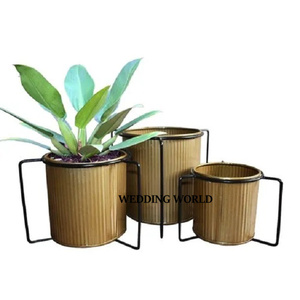 Maceta de Metal de diseño tradicional, juego de dos macetas hechas a mano, maceta de forma personalizada, vajilla de diseñador, maceta al por mayor - Product Image 6