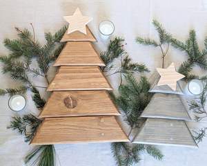 À PROPOS DE L'ARBRE DE NOËL DÉCORATION ÉCOLOGIQUE CADEAU FAIT À LA MAIN Arbre en bois ornemental Fabriqué en cerisier un arbre pour toute saison - Product Image 4