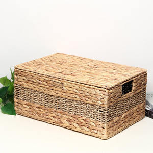 Home Accessories Natural Storage Containers Handbraided <b>Water</b> Hyacinth Box Eco Friendly Boxes for Wholesale - Product Image 5