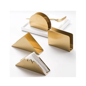 Top tendance Ventes d'usine porte-serviettes en métal doré Table de mariage décoratif brillant porte-serviettes en métal poli - Product Image 2