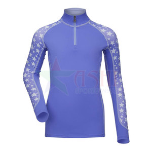 Sweat-shirt d'équitation à manches longues pour femmes, polyester et élasthanne, vêtements d'équitation sportifs personnalisés, imperméables et coupe-vent - Product Image 1