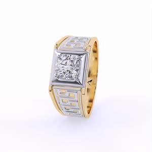 El anillo Royal Matrix para hombre viene con diamante cultivado en laboratorio IGI certificado 14K sólido Amarillo Blanco y oro rosa joyería fina para niñas - Product Image 5