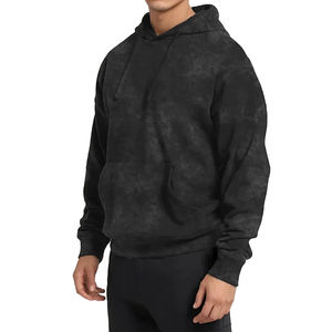 Vente en gros de meilleurs basiques sweat à capuche en coton mélangé délavé à l'acide pour hommes/Offre Spéciale Streetwear sweats à capuche délavés à l'acide pour hommes - Product Image 1