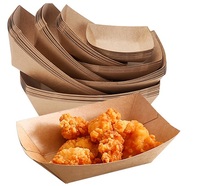 Fournisseur en gros de barquettes alimentaires en papier personnalisables, barquettes alimentaires jetables en papier kraft pour nachos, tacos, barbecue, frites