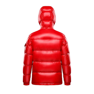 High Street New Arrival High Quality Red Shinning Cotton <b>Denim</b> Embroidery Puffer <b>Jackets</b> Ladies Lightweight Breathable - Product Image 3