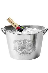 Seau à glace de luxe à double paroi en acier inoxydable en émail vert/laiton pour les occasions de fête et les boissons bol à champagne cocktails - Product Image 4