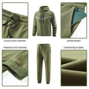 Haute qualité hommes deux pièces ensemble survêtement Jogging costume pour hommes respirant personnalisé en gros nouvel arrivage hommes survêtement - Product Image 6
