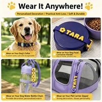 Breloques pour collier d'animaux de compagnie, étiquettes alphabet et chiffres pour noms personnalisés de chiens et chats, accessoires pour animaux, décoration de collier DIY, vente en gros