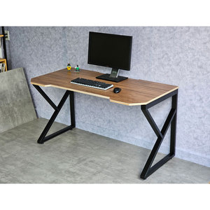 GD68071 K-Shaped <b>Iron</b> Legs Gaming Desk 140x70cm Plywood Wood Assembly Required for Home Office or Gaming Room - Product Image 2