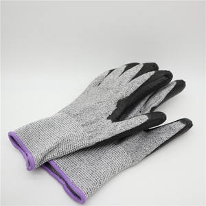 ถุงมือ HPPE เคลือบ PU ทนทานถุงมือนิรภัยระดับ5ทนทานต่อการตัด13กรัม - Product Image 5