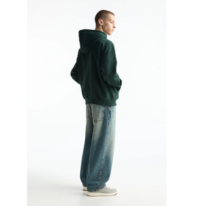 Sudadera con capucha de lágrimas de mezclilla hecha a medida 80/20 sudaderas con capucha de algodón para hombre personalizado DTF logotipo impreso sudaderas con capucha de gran tamaño hombre de alta calidad ajuste suelto - Product Image 3