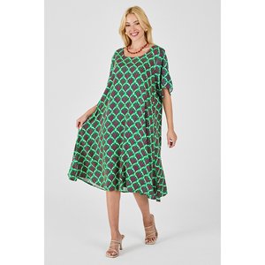 Abito Midi a fantasia per ragazzo con collo a U e maniche corte in tessuto a maglia confezione singola - Product Image 6