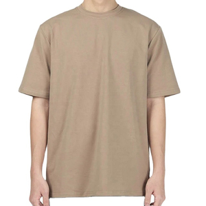 T-shirt pour homme en coton/fibre de bambou de haute qualité, délavé à l'acide, coupe ample et oversize, style décontracté - Product Image 5