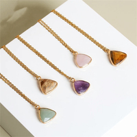 925 Sterling Silver Dainty Pendentif Collier Aigue-Marine Gemstone Trillion Shape Faceted Stone Style Tendance pour Fiançailles Mariage