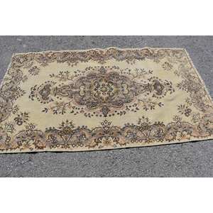 Alfombra turca Vintage Floral Beige clásica área grande 390X670cm respaldo de látex de lana abstracto para adolescentes pasillo rectangular - Product Image 3