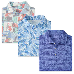 Vente en gros de chemises polo pour hommes avec impression par sublimation design personnalisé pour jouer au golf chemises faciles à porter à séchage rapide - Product Image 1