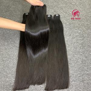 Vente en gros de cheveux vietnamiens bruts droits naturels 100% cuticules de haute qualité alignées Machine Double trame un donneur cheveux non transformés - Product Image 2
